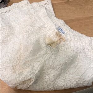 Mayoral Cream Lace Formal Kids Bottoms